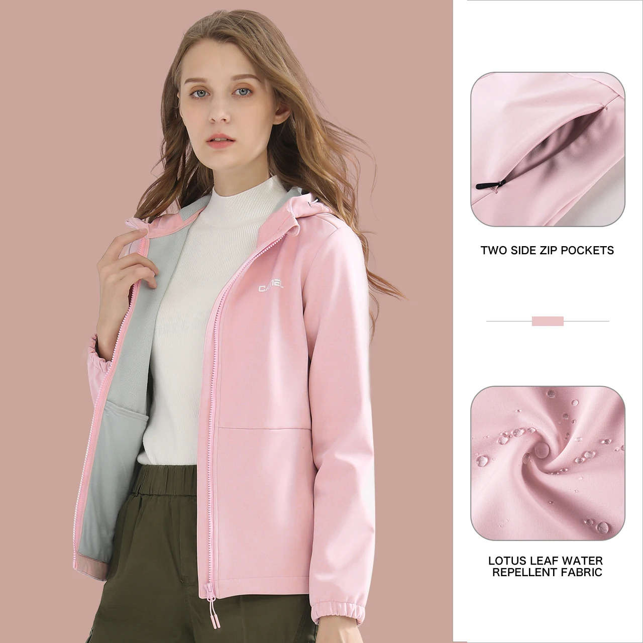 Warm SoftShell Jacket for Women Men Plus Velvet Couple Waterproof Windproof Short Jacket 2020 Autumn and Winter New Black