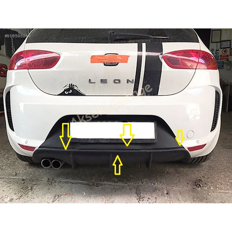 Rear Bumper Diffuser For SEAT Leon Mk2 2006-2012 Models-Auto Styling Spoiler Modified Spare Parts Quality Flap Splitter Ornament