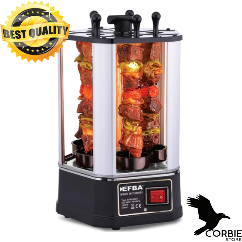 Shish Kebab Machine Turkish EFBA 600 Kebapmatic Shashlik Timed Black or Red Color Option Original High Quality