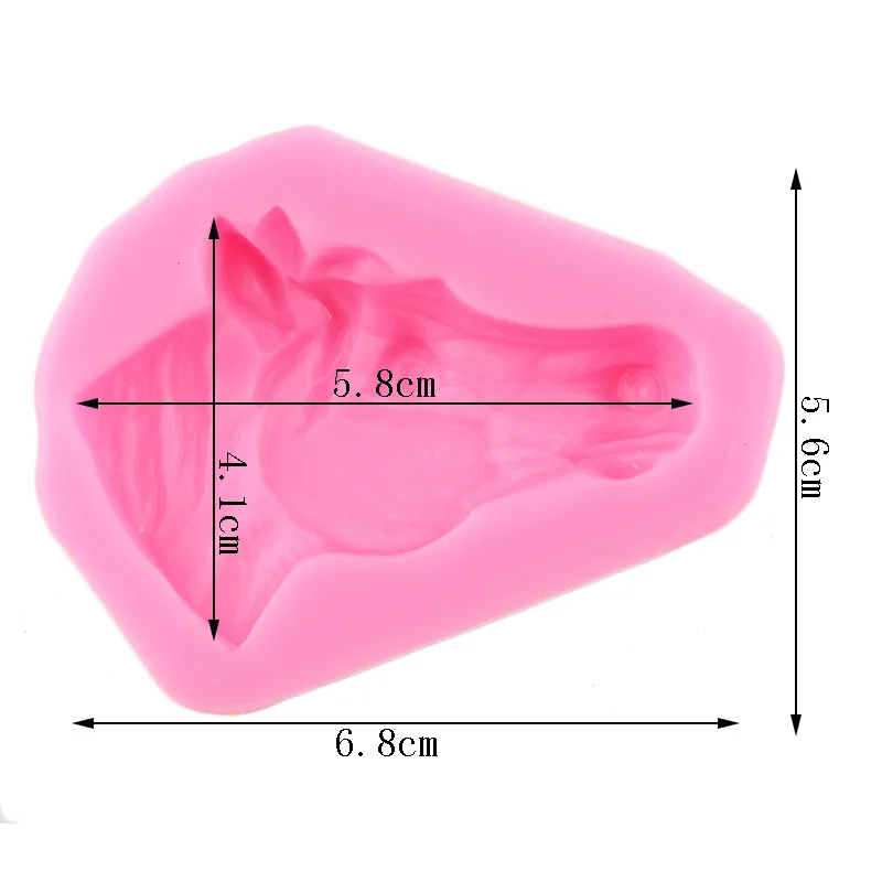 3D Horse Head Silicone Mold Cupcake Topper Fondant Cake Decorating Tools Chocolate Gumpaste Moulds Candy Resin Clay Molds