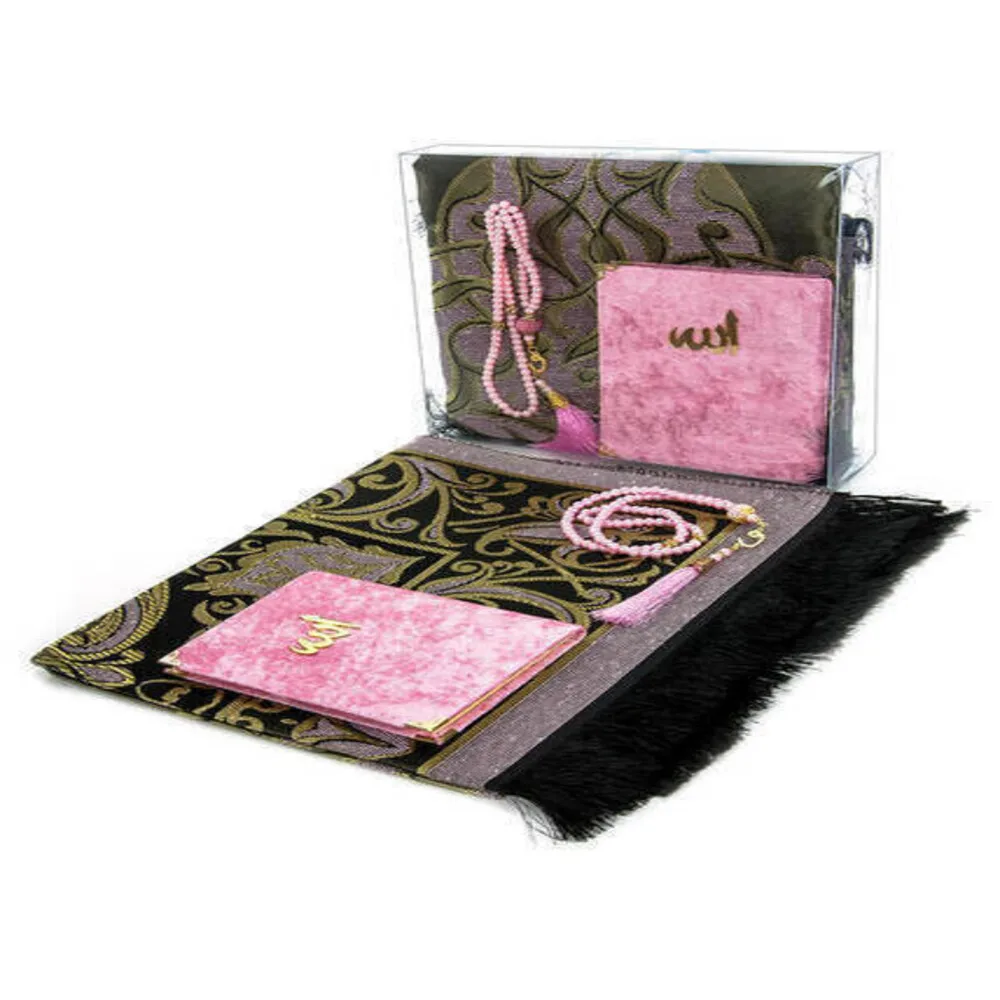 

Luxury Muslim Prayer Rug Set Sejadah Rosary Yasin Al Sharif Book Gift Islamic Items Eid Ramadan 2023 Perfect Mevlüt Societies