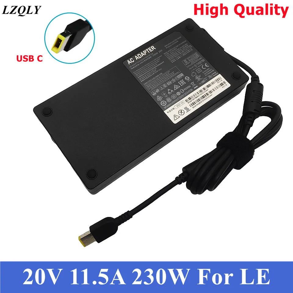 

20V 11.5A USB C 230W Charger AC Laptop Adapter for Lenovo Legion Y740 Y920 Y540 P70 P71 P72 P73 Y7000 Y7000P Y9000K A940 00HM626