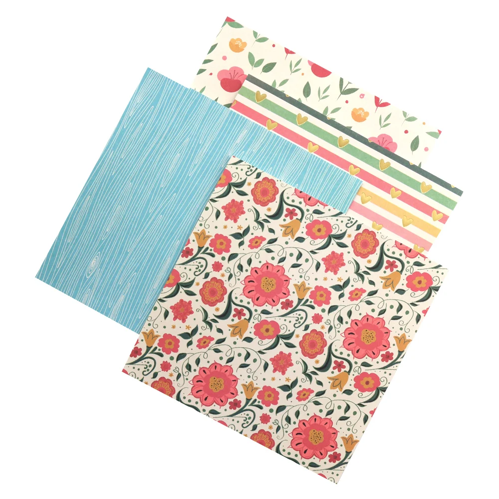 Creative Path 6 Zoll Scrapbooking-Papier Naturblumen Scrapbook Dekoratives Hintergrundpapier Einseitig Journaling Origami-Papier – Detail 9