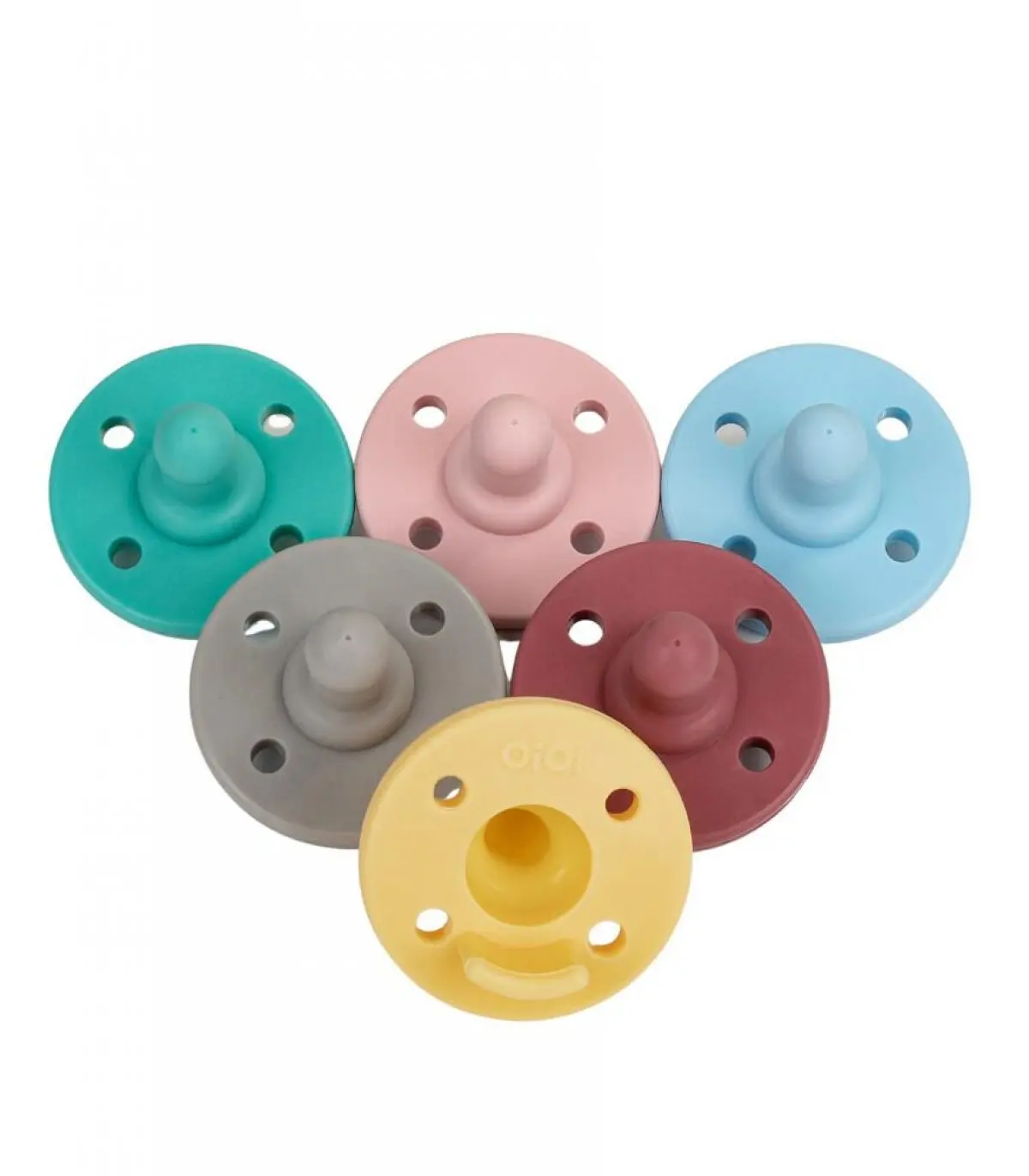 OiOi Pacifier สีเขียวและสีเทา2ชิ้น
