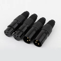 3pin XLR Connector Female and Male MIC Jack Plug Audio Microphone Cable Connector MIC Adapter For Microphone Audio Tool