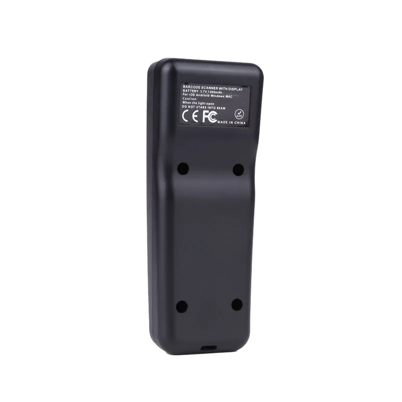 1D Laser portable well-designed barcode reader with memory data collection bluetooth barcode scanner with display USB interface