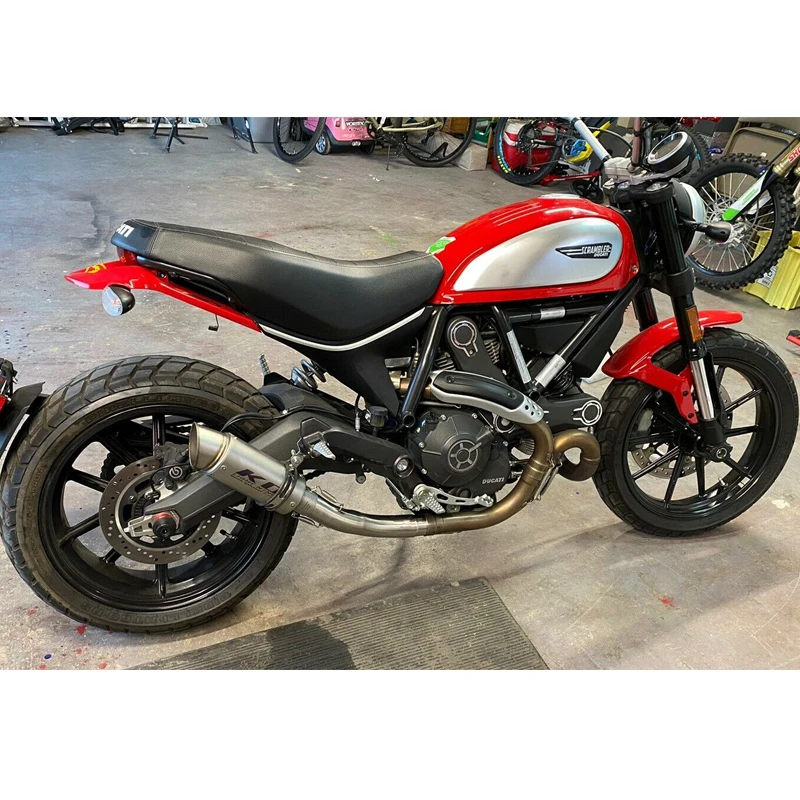 Exhaust System Muffler DB Killer Pipe Slip On Middle Link Tube Connect Section For Ducati Scrambler 800 821 Classic Monster 797