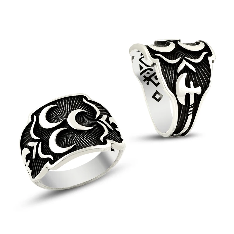 925 Silver Handmade Traditional Turkish Rings for Men