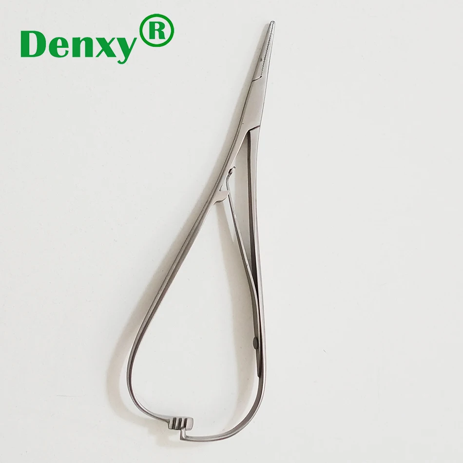 Denxy 1Pc Hoge Kwaliteit Dental Orthodontische Tang Naald Holding Tang Klem De Hechtdraad Naald Tang