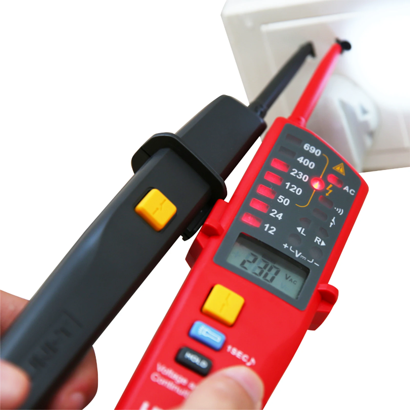 Original UNI-T UT18C UT18D Auto Range Voltage Meter Continuity RCD Tester LCD/LED Detector