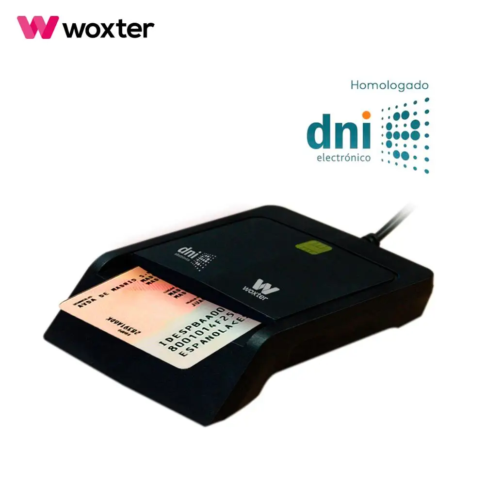 Woxter Lector DNI Electrónico - USB, Compatible con DNI 3,0, Tarjetas Inteligentes, Compatible con Windows y MAC