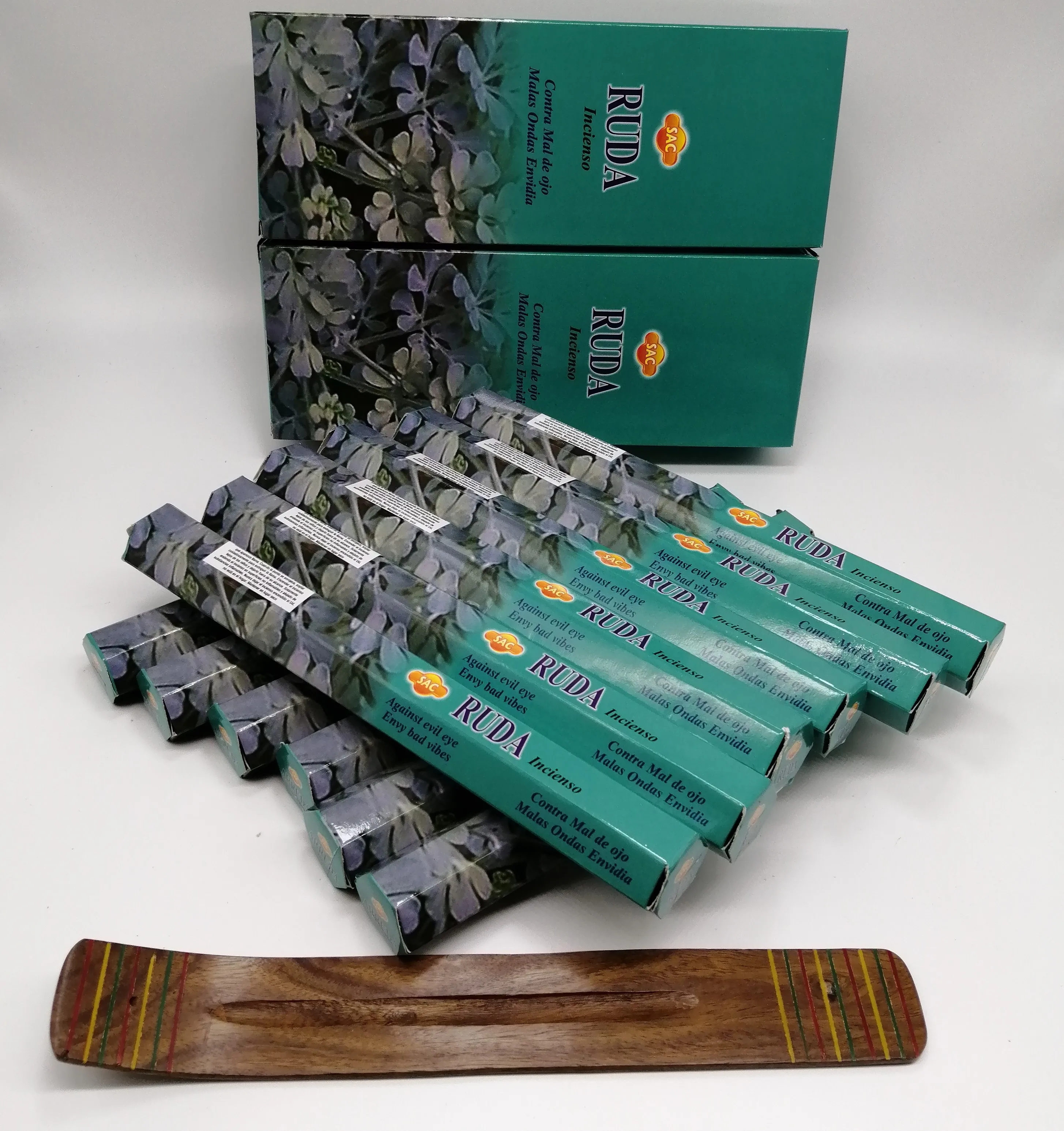 Incienso de Ruda de sac 12 cajitas de 20 جرامًا كاجتيًا إجماليًا 240 جرامًا fsabricado en India