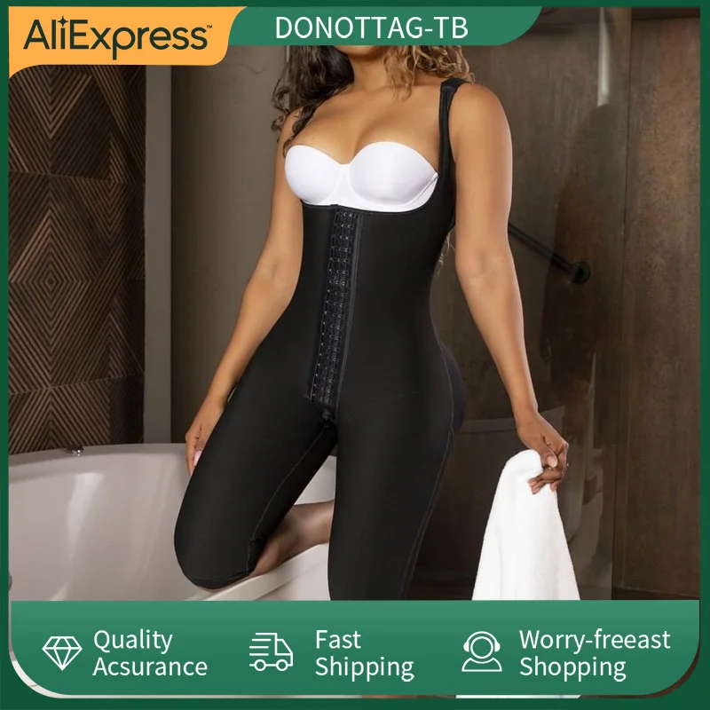 

Fajas Shapewear Compression Fabric Abdominal Control Corset Adjustable Shoulder Clasps Buttock ​Lift System Bodysuit with Bones