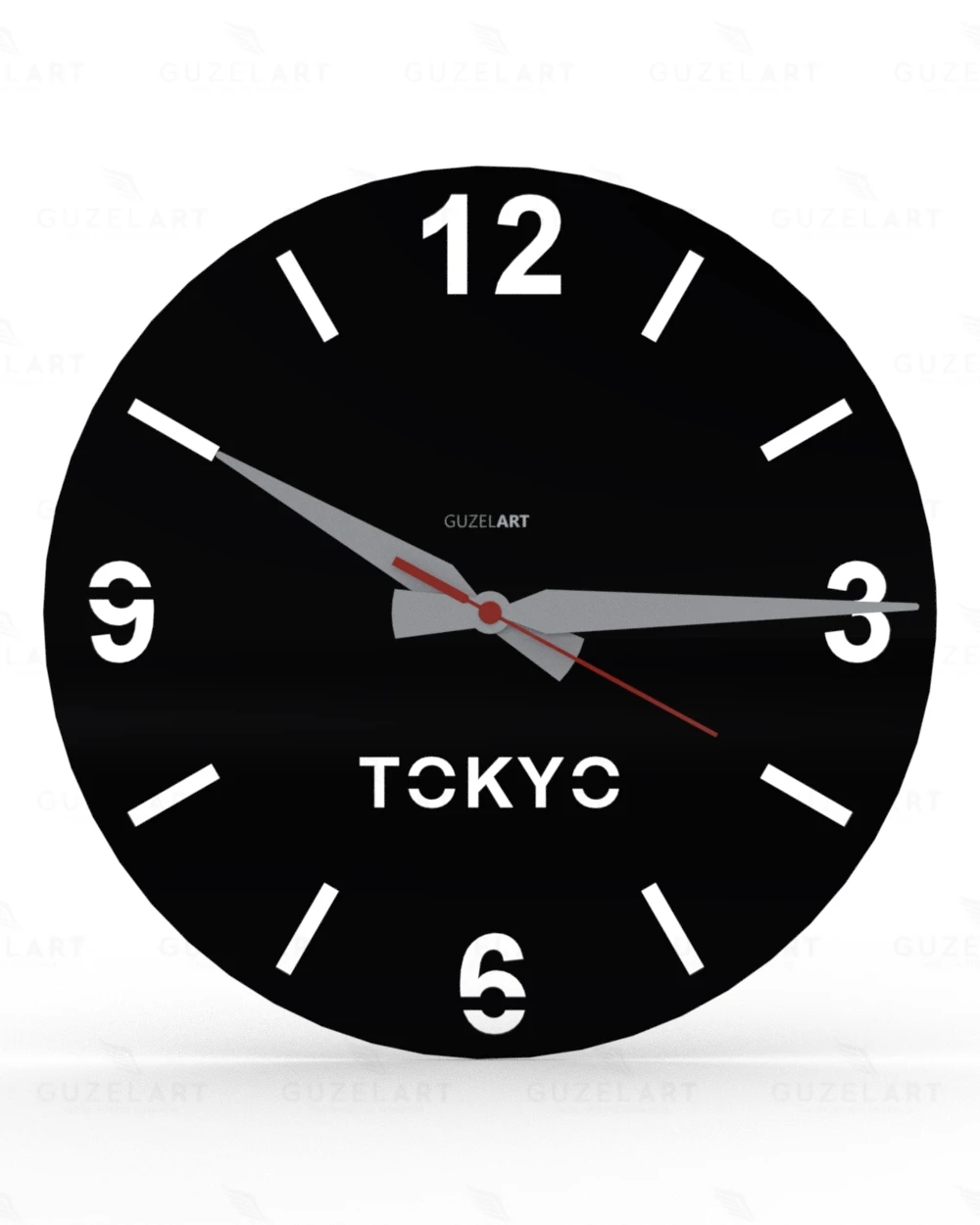 GuzelArt Tokyo wall clock , Tokyo wall clock, Tokyo themed wall clock , Tokyo City Wall Clock , room wall clock