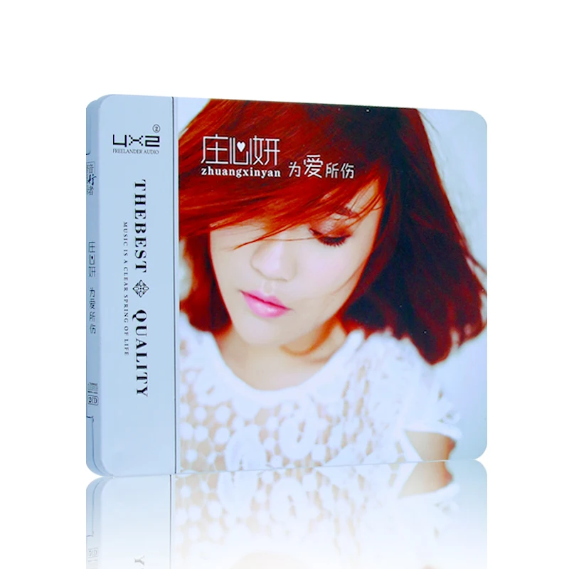 

Китайский 24K золотой SRS WAV 1411 кбит/с 2 CD диск Zhuang Xinyan Ada китайский певец Топ поп музыкальные песни набор