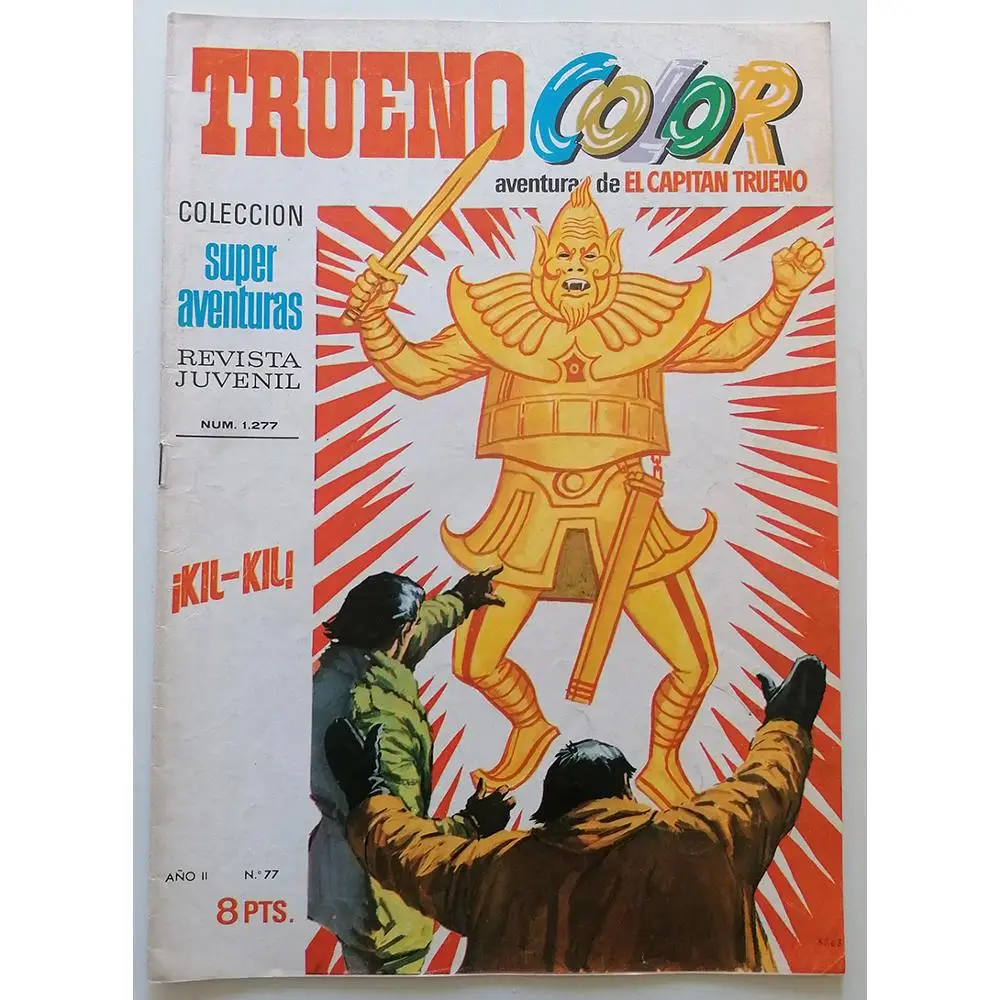 Thunder COLOR the adventures of Captain Thunder N.° 77, 1970, 1ª EDICION ESPAÑOLA, ED. BRUGUERA, author AMBROS