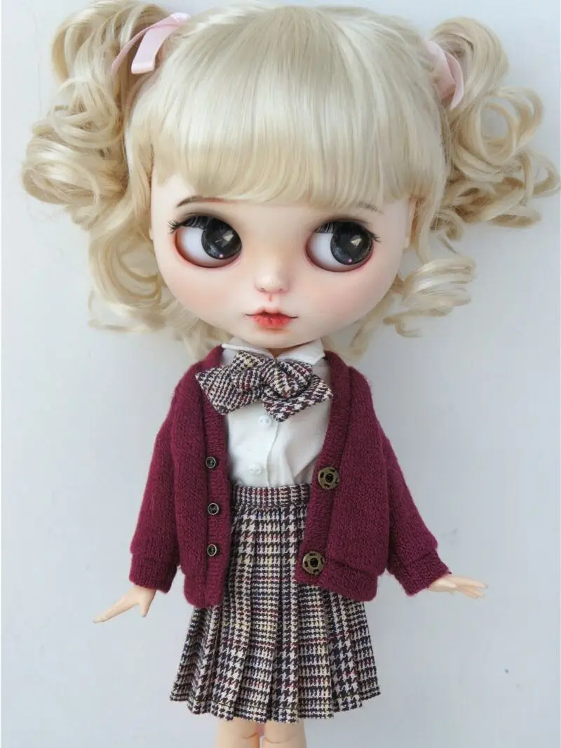 JD011 1/8 1/6 1/4 1/3 Curly BJD Synthetic Mohair Wig From Size 3-4inch to 9-10Inch Doll Hair OB11 YOSD MSD SD Blythe Accessories