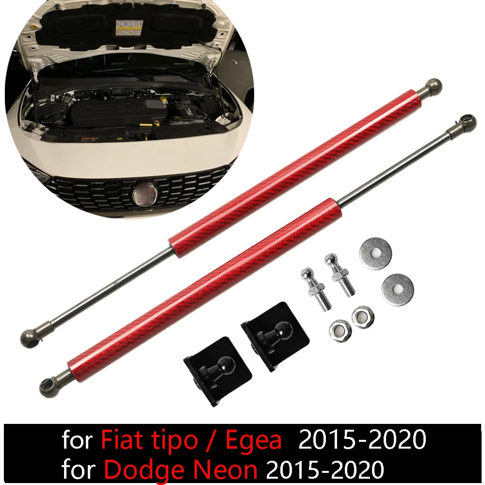 For 2015-2023 Fiat Tipo Egea Dodge Neon Front Hood Bonnet Modify Gas Struts Lift Support Prop Rods Piston Shock Damper Absorber