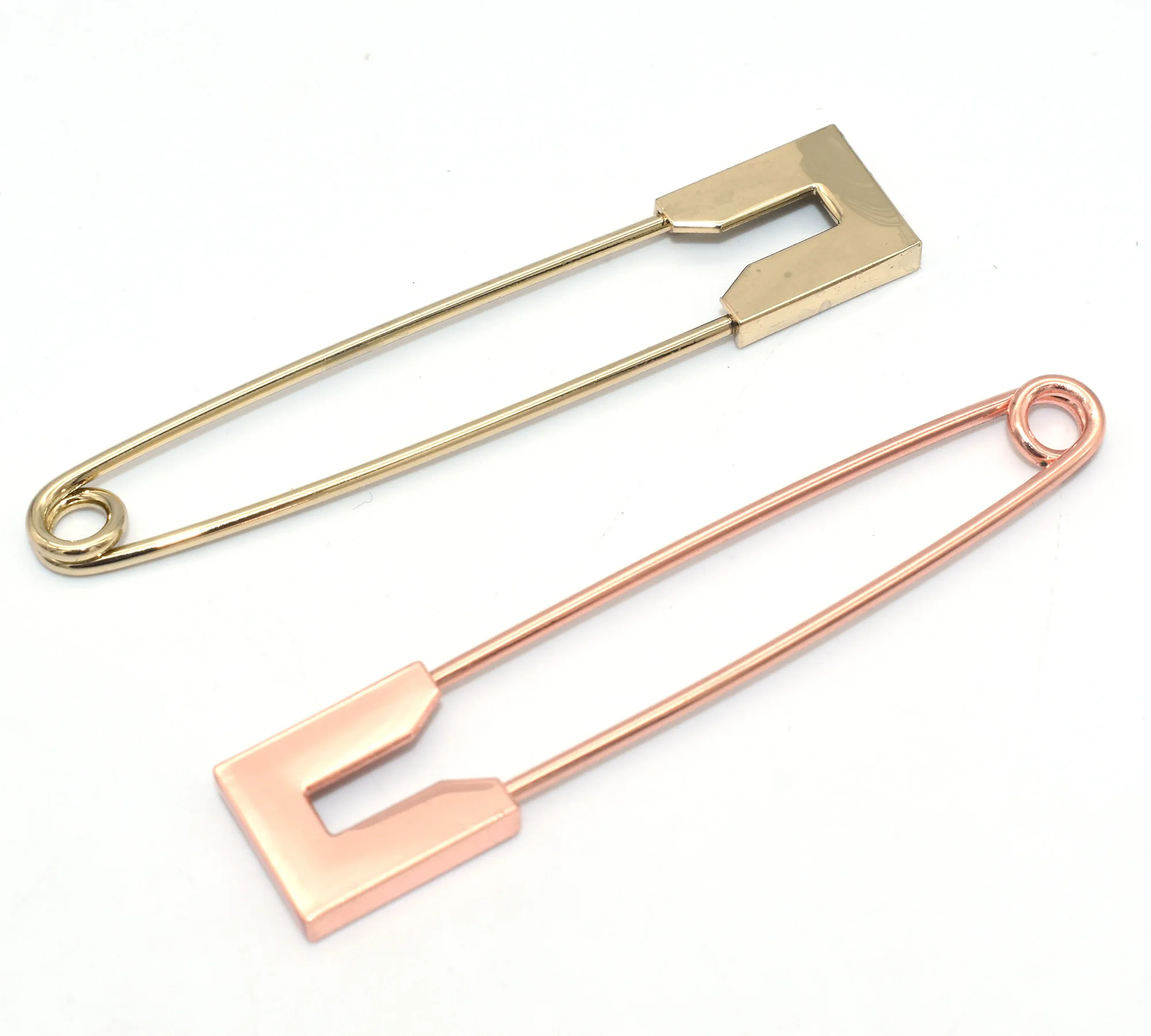 Premium Rose Gold Large Safety Pins Metal Safety Jewelry Pin Findings Charm Pin Safety Pins Bulk for Clothes Crafts Sewing