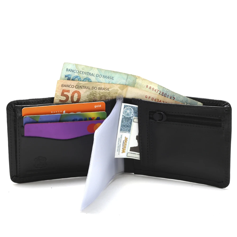 Men's Pocket Wallet Leather For Plastic Cards FOR DOCUMENTS CABE RG SKILLING CNH MODEL BIG