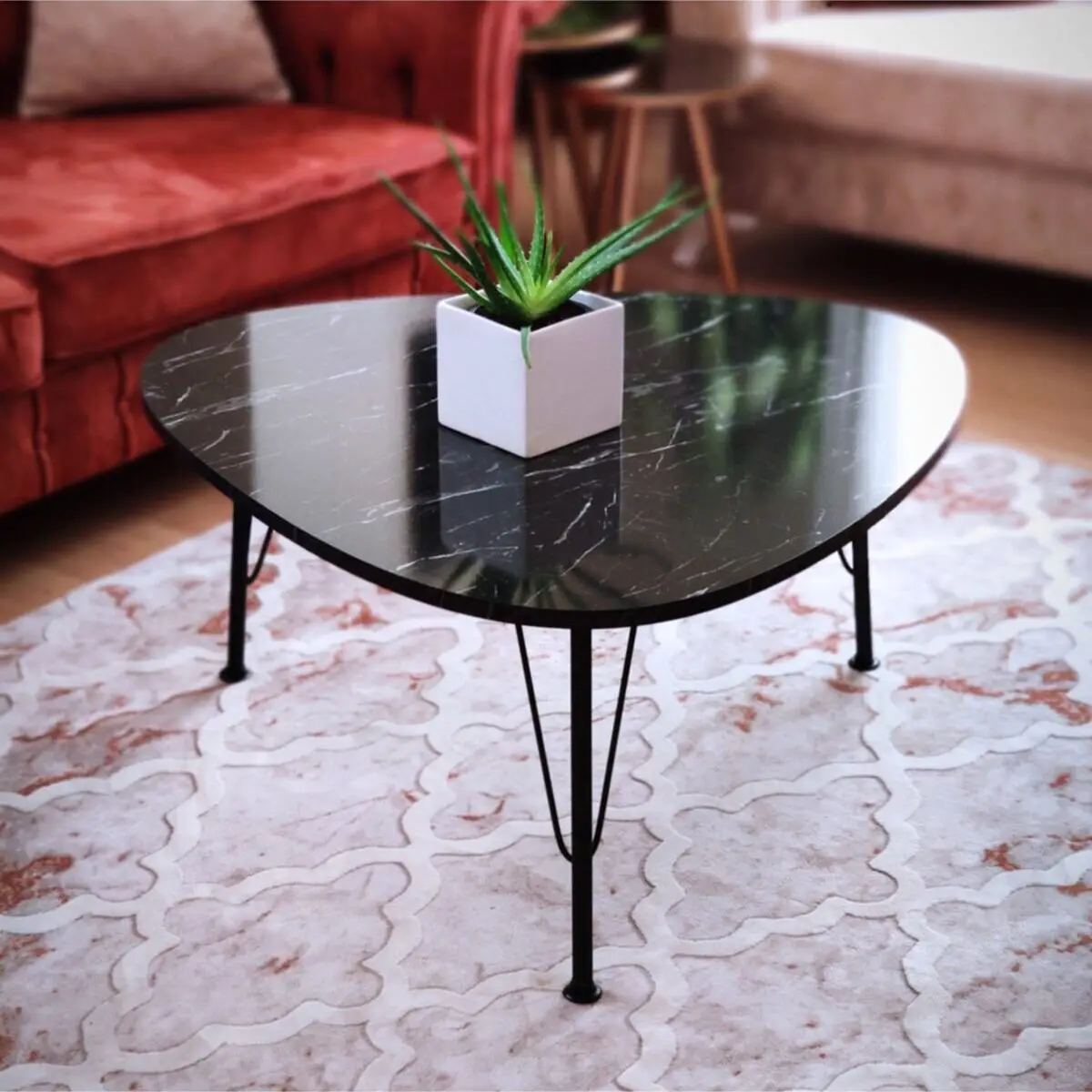 Black Marble Pattern Coffee Table Atlantic Pine Pattern Coffee Table Long Leg Living Room Coffee Table
