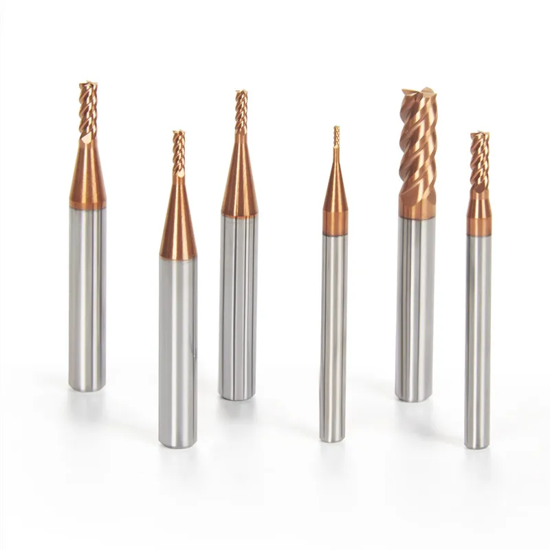 Fresa de ponta plana hrc 55 ° 4 flautas, aço de carboneto de tungstênio, cortador de 1mm-20mm, ferramenta de corte de torno cnc com borda quadrada