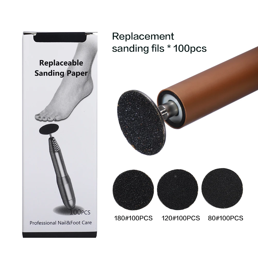 Fuß tote Haut Sandpapier Smart Wheel Pediküre Scheibe Datei Maniküre Werkzeug austauschbare Sandpapier Nagel haut Kallus entferner 25mm – Detail 18