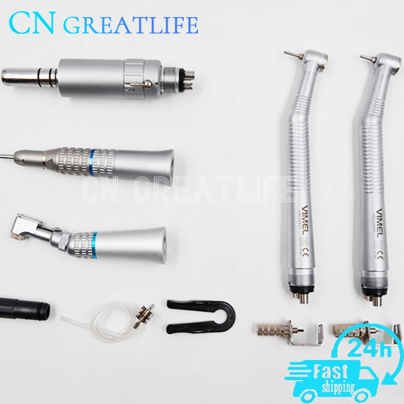 Pana Air Type Dental Student Handpiece Kit Dental Contra Angle Handpiece Low Speed High Speed Handpiece Suit