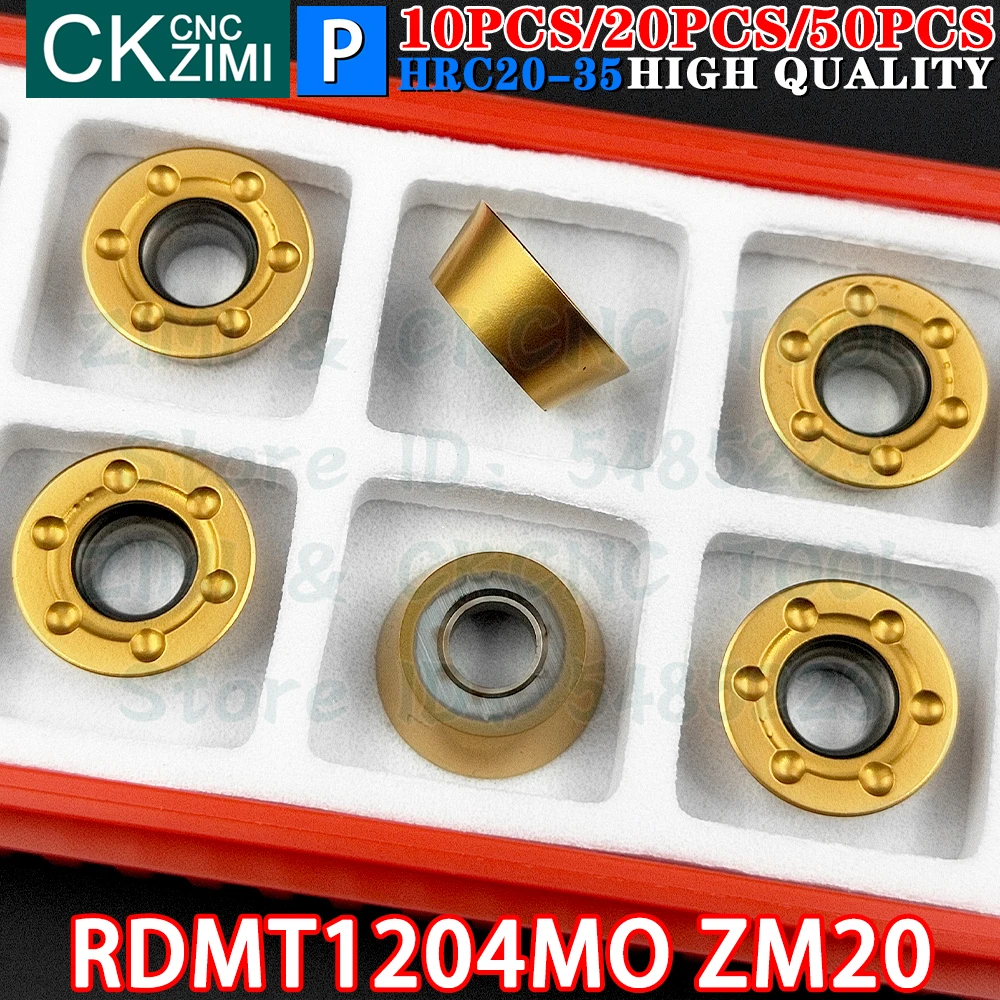 RDMT1204MO ZM20 RDMT 1204 MO MQ R6 Carbide inserts Round Milling Insert Face milling Indexable Tool CNC Metal lathe cutting Tool