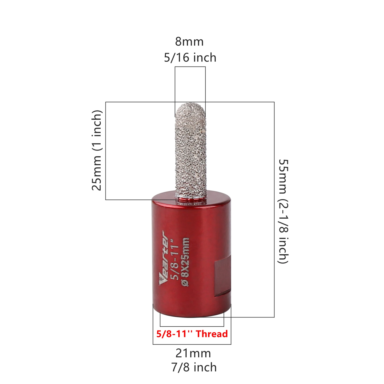 Imagem -04 - Broca do Roteador do Almofariz do Diamante de Vearter com 811 Thread para a Dobra do Raking do Almofariz Apontando a Remoção Concreta de Pedra do Mármore do Granito