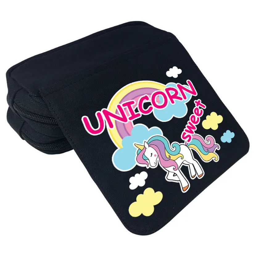 Pencil Cases With Large Zipper Unicorn Anime Pencilcases Kawaii School Stationery And Office Pencilcase For Brushes Pouch Korean