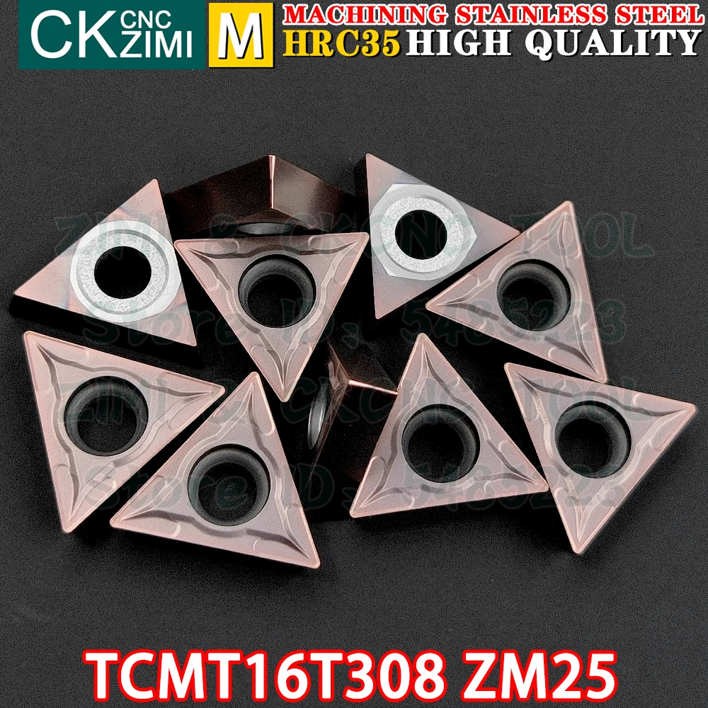 TCMT16T308 ZM25 TCMT 16T3 08 ZM25 Alat Sisipan Putar Eksternal Sisipan Karbida TCMT CNC Alat Pemotong Bubut Logam Mekanis