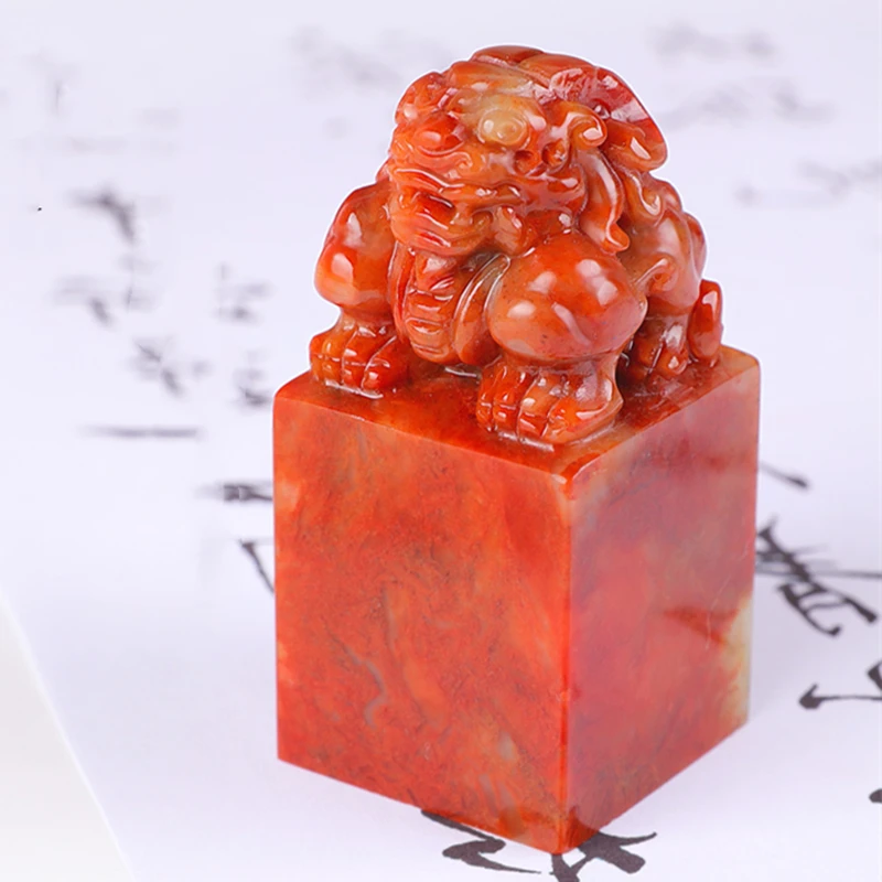 

Custom Name Seal Stone Lion Seal Carving Chinese Stone Square Seal With Your Name Hand Engraved Custom Made Seal Set