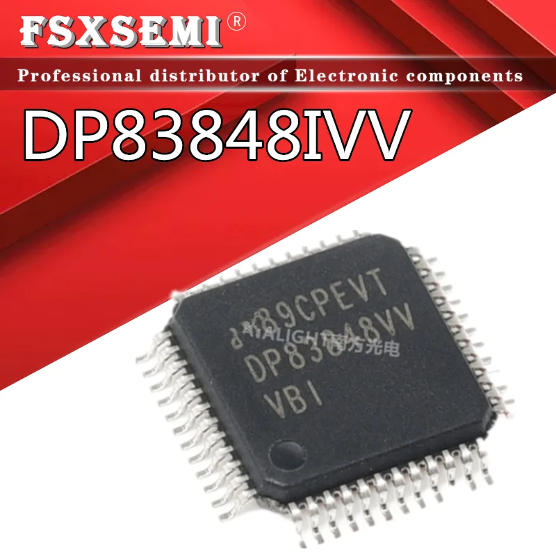 

10pcs/lot DP83848IVV DP83848VV DP83848VVVBI TQFP-48 DP83848CVV IC