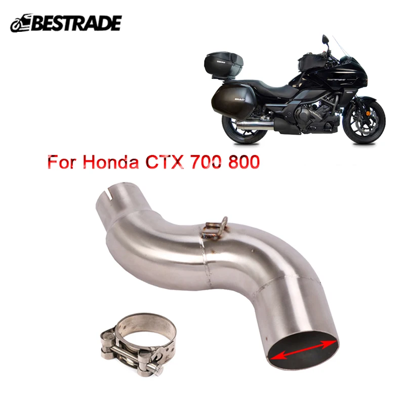 

Mid Pipe For Honda CTX700 CTX800 Any Years Motorcycle Exhaust Pipe Middle Link Tube Slip On 51mm Mufflers Stainless Steel