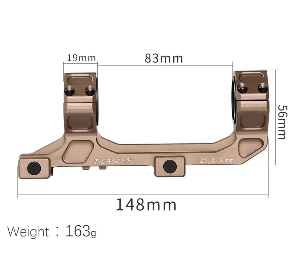 T-EAGLE 5027S Mount Tactical Adjustable One Piece Picatinny Rail Scope Mounts Hunting Accessories Fit 25.4mm 30mm Scope Rings