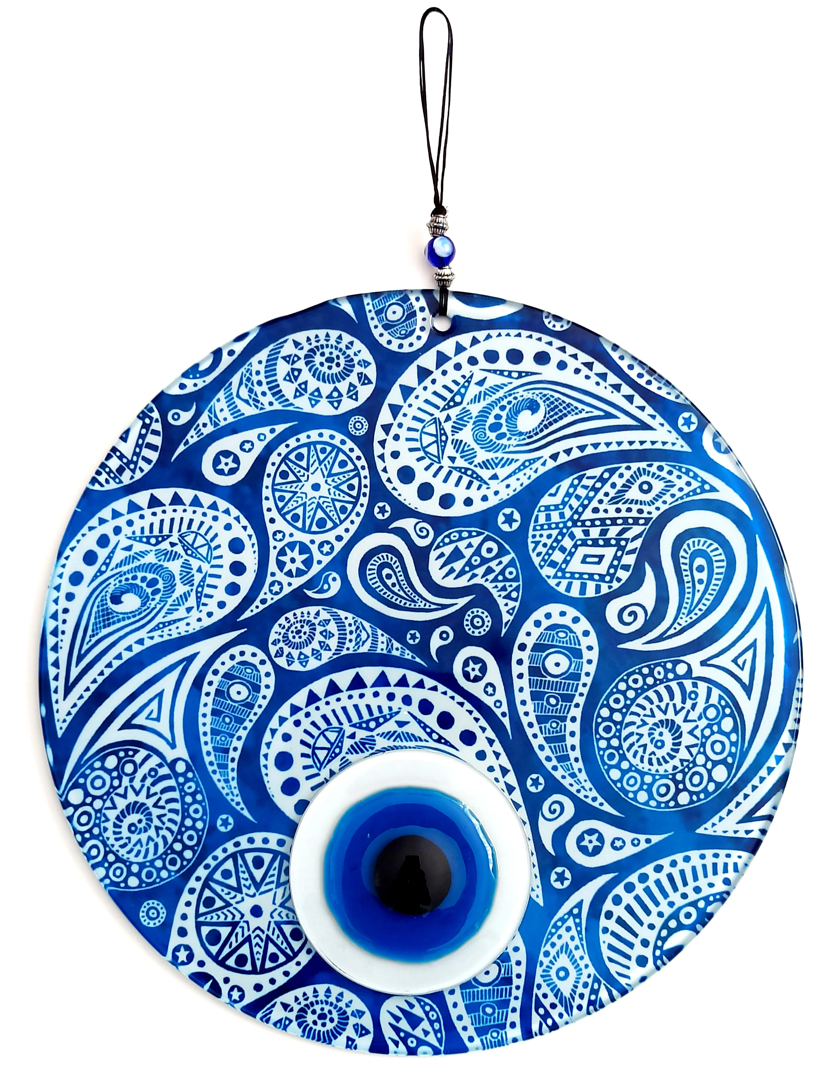 23 Centimeter Fusion Glass Evil Eye Bead Handmade Wall Ornament decorative Souvenirs