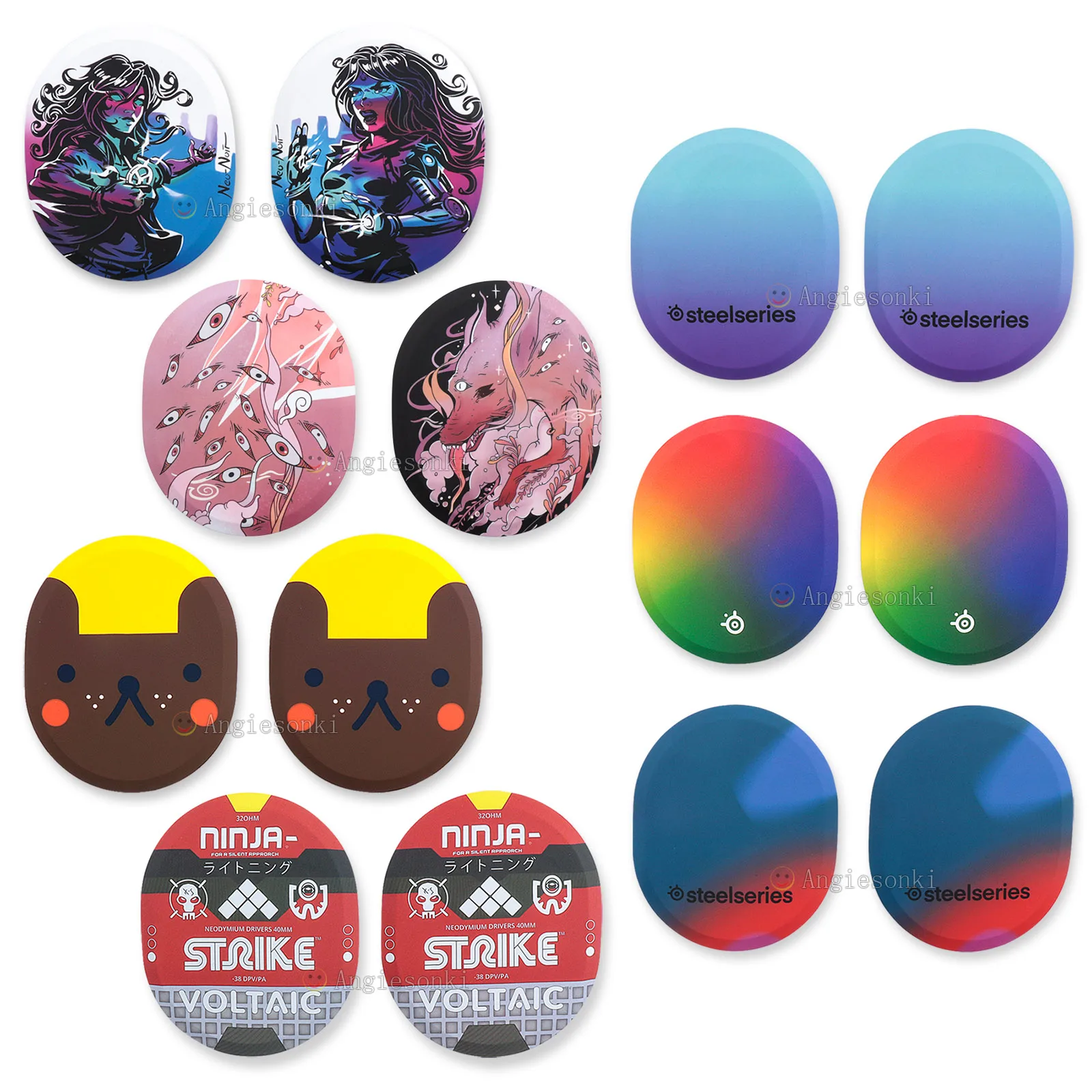 1Pair Side Covers For Steel.Series Arctis Pro Wireless Headset Multi Color Magnet