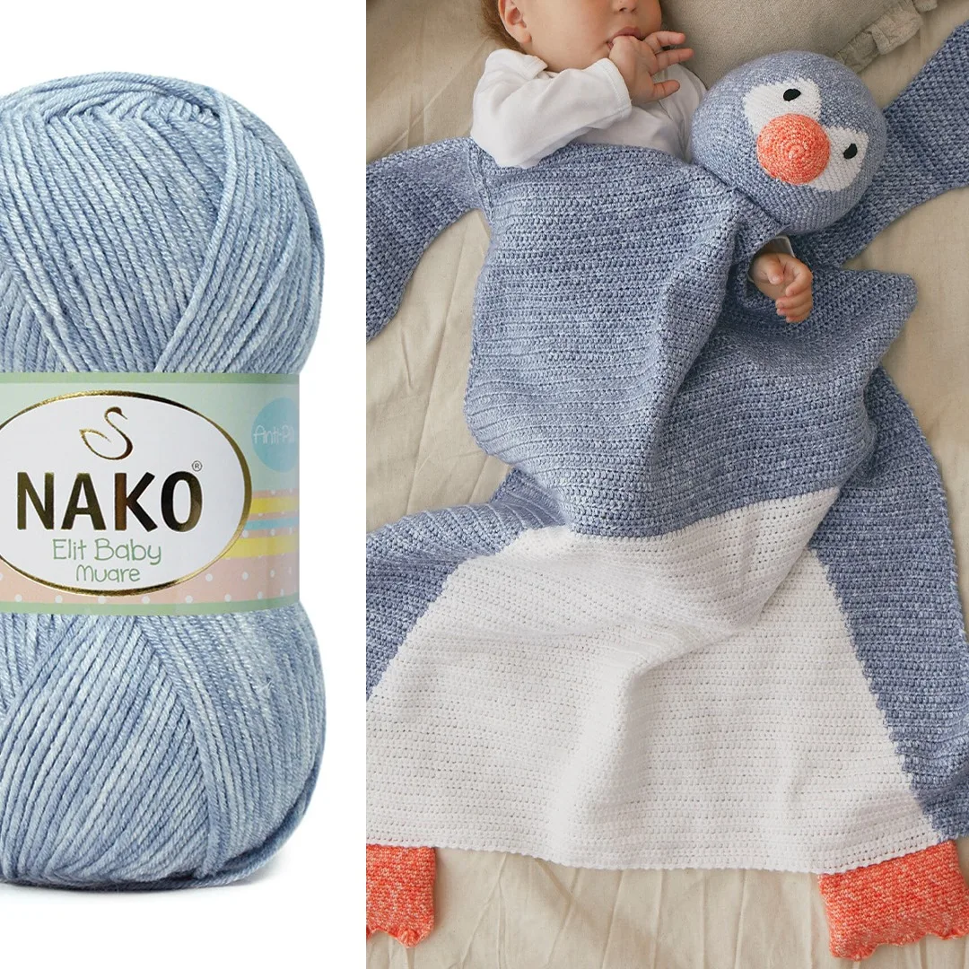Premium Anti Pilling Acrylic Hand Knitted Yarn - 28 Color Options 250 Meters(100gr) Ball - Children Sweater - Sheep - Toys - Multicolor - Hobby -