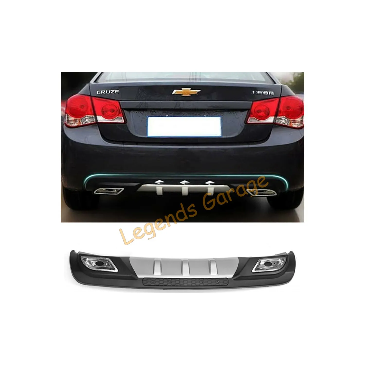 

For Chevrolet Cruze Diffuser Auto Styling Modified Rear Bumper Attachment Tuning Wings Hot Rare Modify Ornament Fast Tires Car