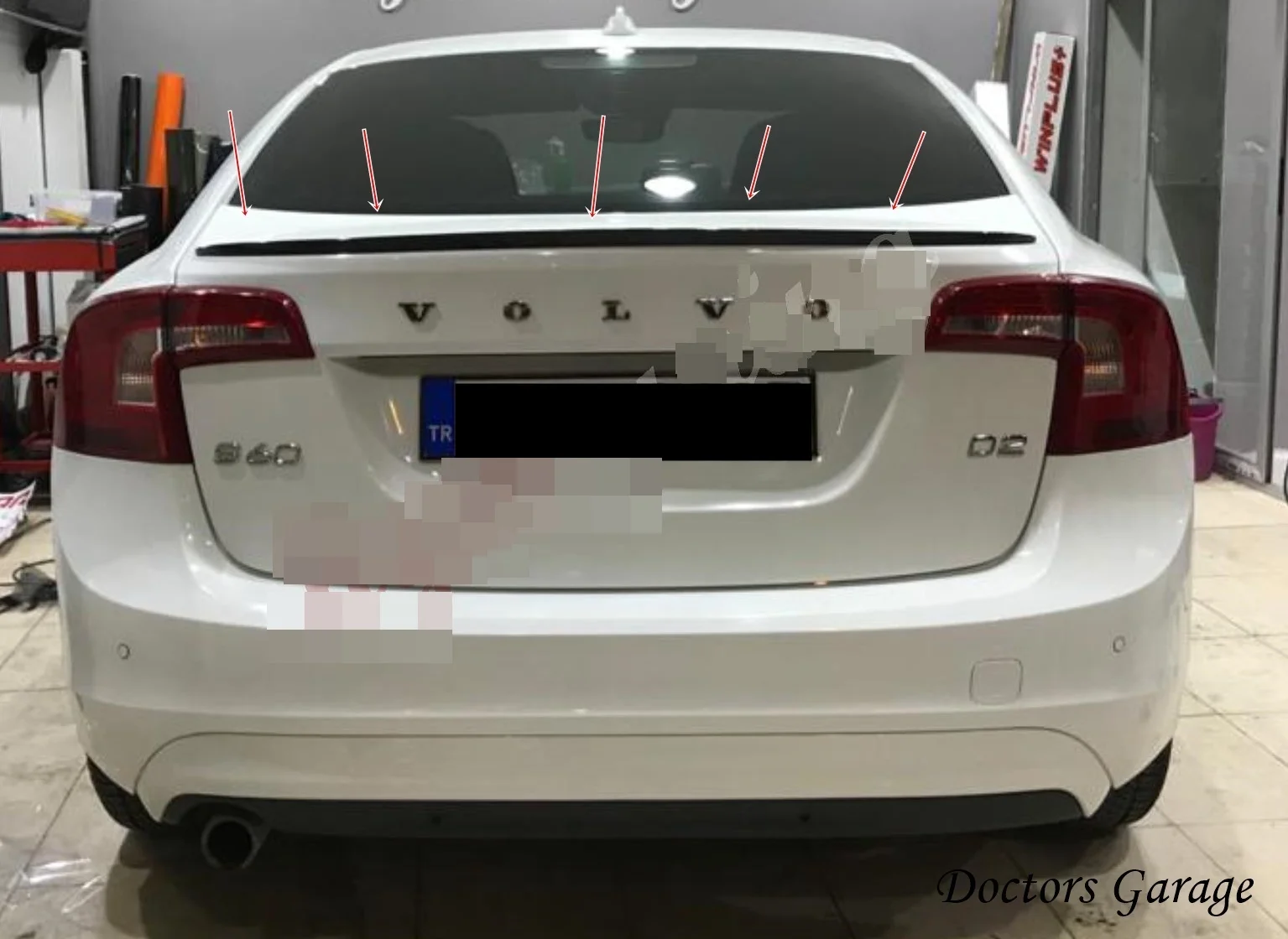 

For Volvo S60 Sedan Thin Spoiler Universal Model Length 115 cm Car Accessories Piano Black Flexible Ornament Modify