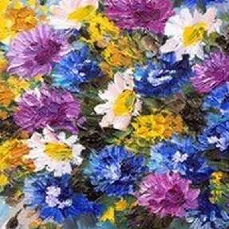 Novapuzzle 1000 Piece Paint Art Color Dirt Flowers Puzzle With Glue In 68x48 Cm Turkey Free Shipping High quality 41019