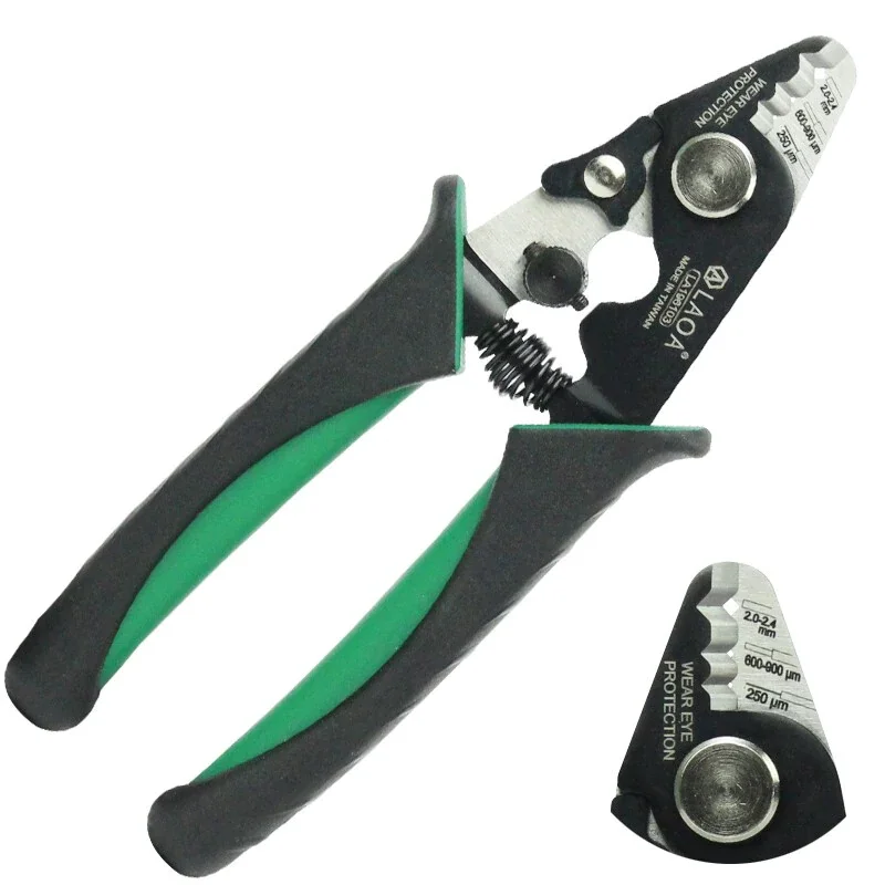 LAOA 3/5-Part Form Fiber Stripping Pliers Wire Stripper Professional S45C Alloy Steel Optical Stripping Multitool