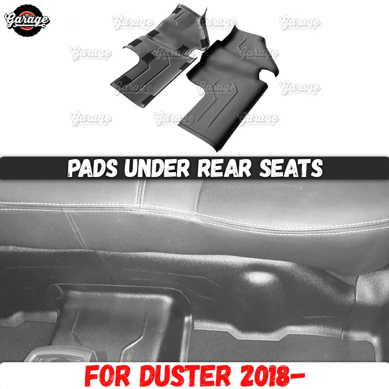 Pads under rear seats for Dacia Duster 2018- / Renault Duster 2021- ABS plastic accessories protect of carpet interior molding