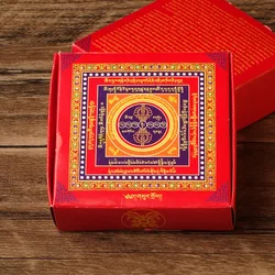 Tibetan Buddhist mantra peace blessing prayer sacrifice religious ceremony three color paper