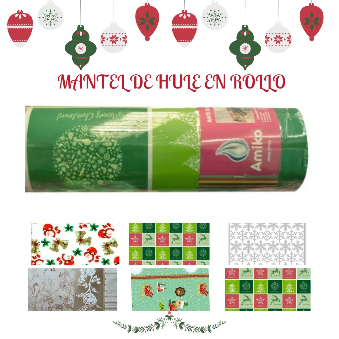 Rubber tablecloth in roll 18 MTS. Christmas rubber tablecloth in roll. Christmas table cloth Christmas tablecloth in roll 18 meters. HOSTELERIA Christmas decoration.