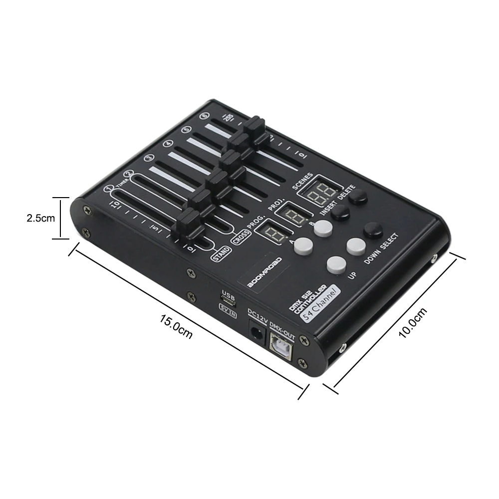 New Mini Stage Lighting Effect DJ Controller Disco Light Dmx Controller Led Stage Light 54ch DJ Console Powered By Power Bank