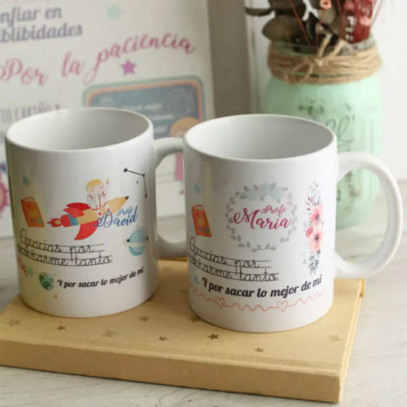 Ceramic mug personalized teacher gift, ideas teacher gifts