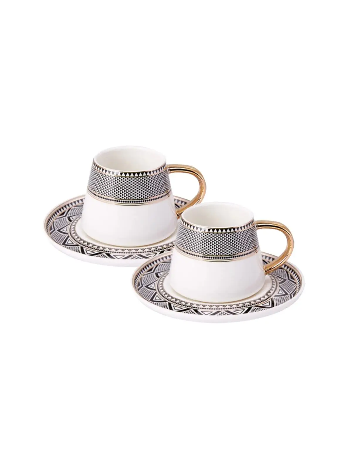 

2 Personality Coffee cup Pad 90 ml New Porcelain Ceramic Coffee Cup Espresso Turkish coffee Decorative Cup Set Made In Turkey