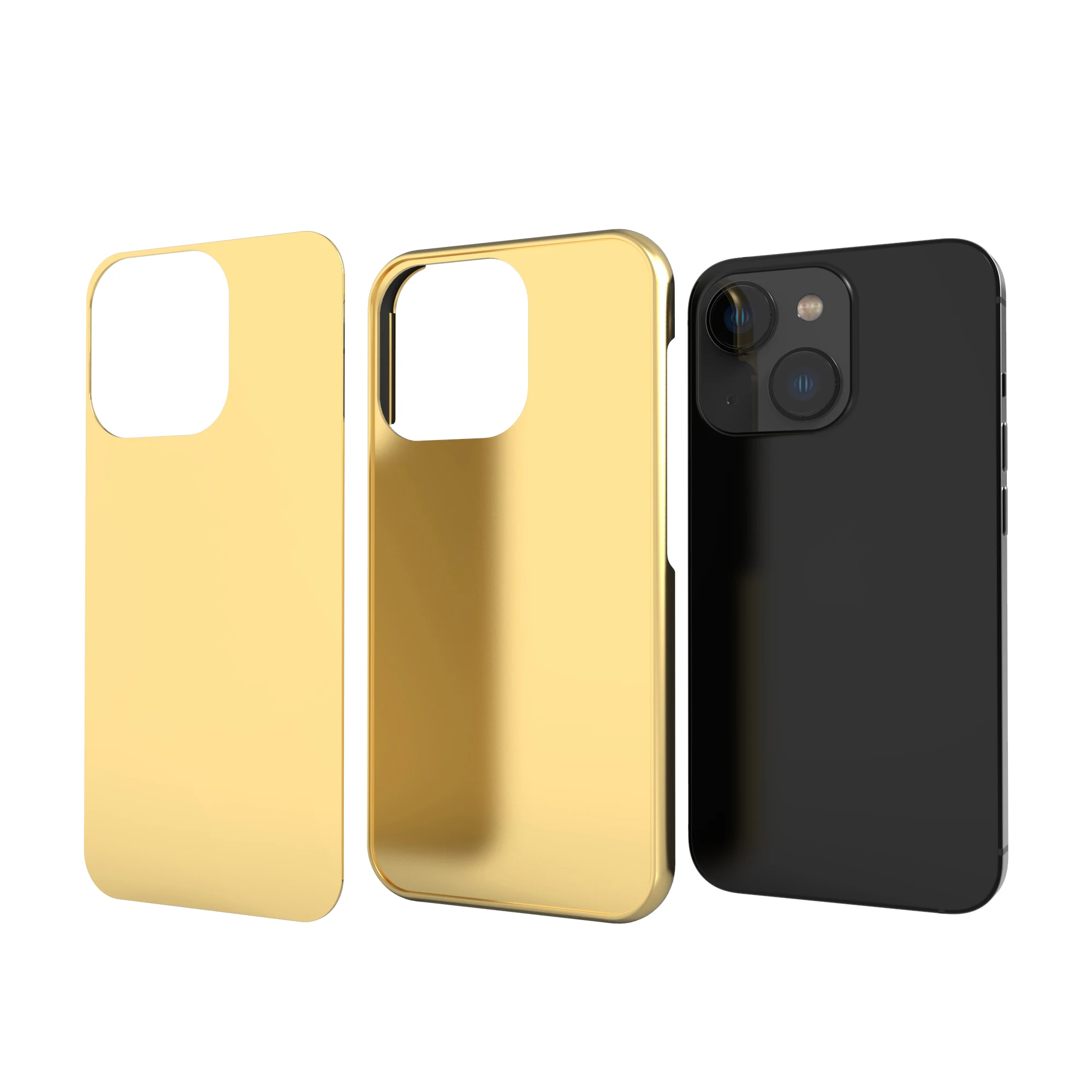 Callancity 24kt Gold Plated Luxury Phone Case Protective Cover for Iphone 13Mini/13/13Pro/13ProMax